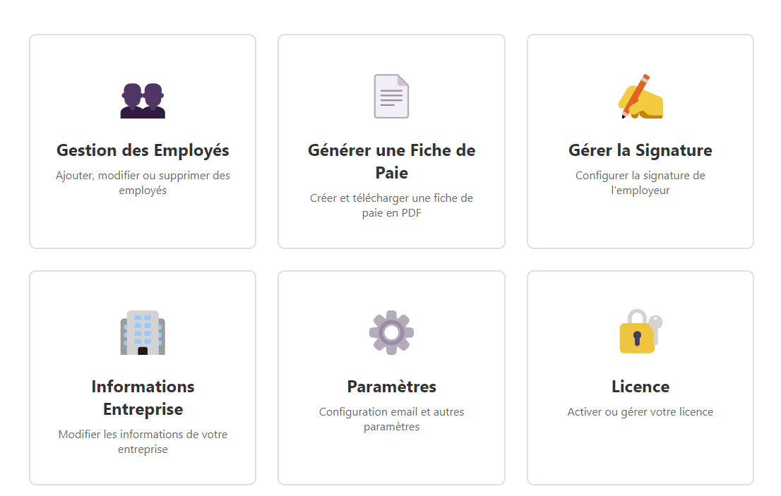 Interface Payroll Pro - Gestion de paie